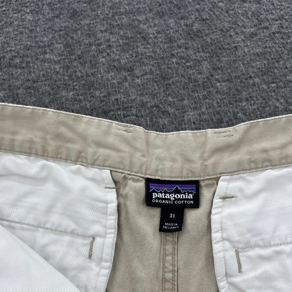 Patagonia Organic Cotton All Wear Mens Utility Chino Shorts Beige 31 *Flaws